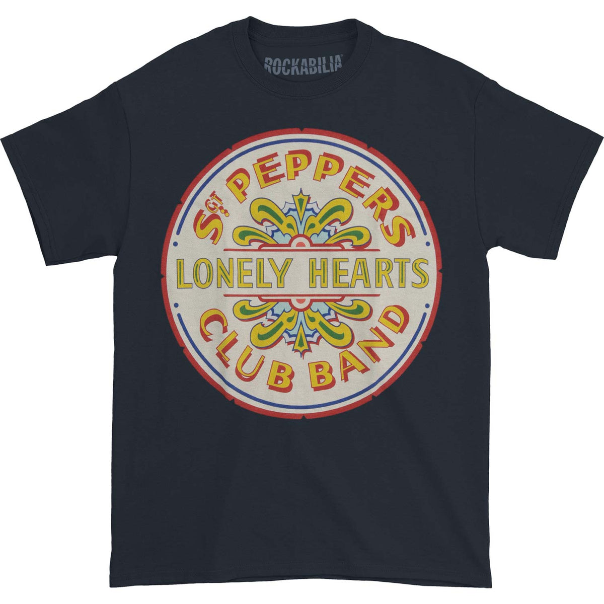 Beatles Lonely Heart Seal Slim Fit T-shirt Front