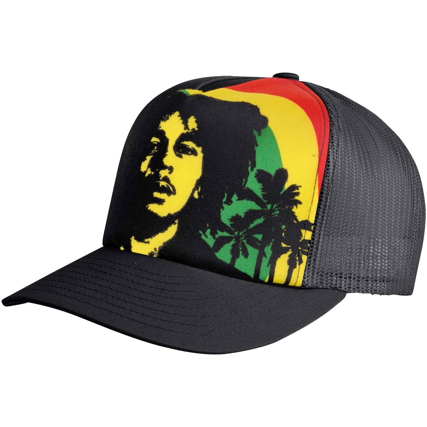Bob Marley Half Portrait Trucker Cap Front
