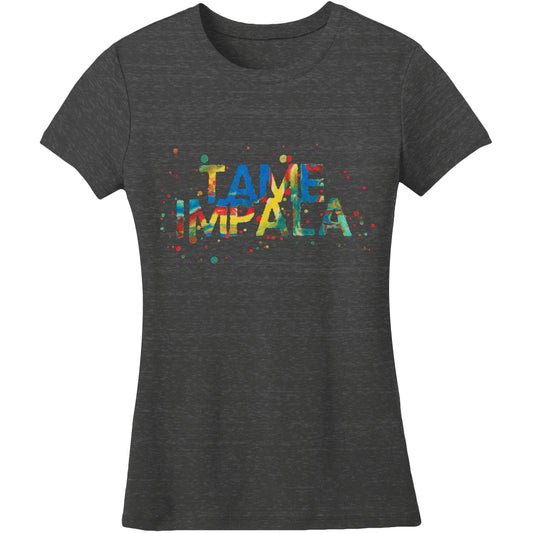 Tame Impala Girl's Backwards Font Junior Top Front