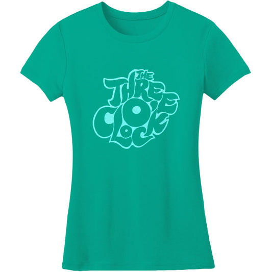 Three O'Clock Girl's Green Logo Soft Junior Top Front