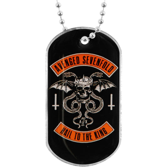 Avenged Sevenfold Biker Dog Tag Necklace Front