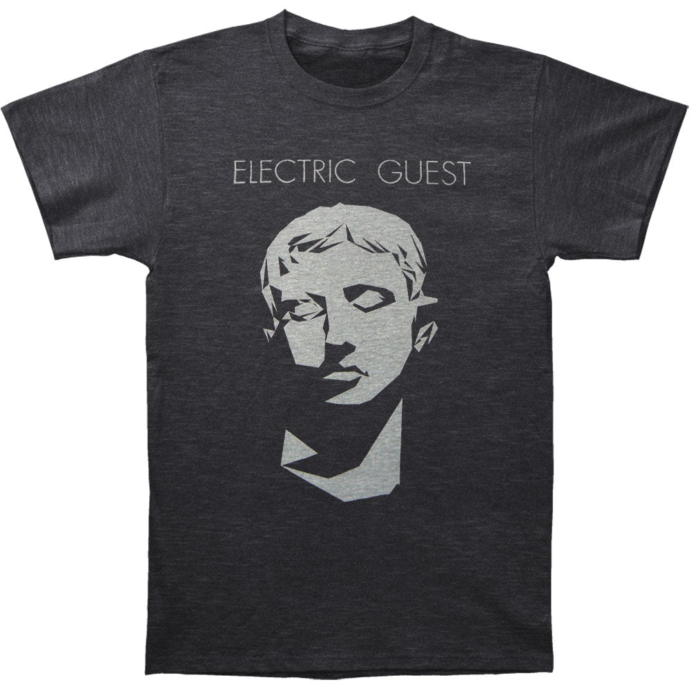 Electric Guest Face on Black Vintage T-shirt Front