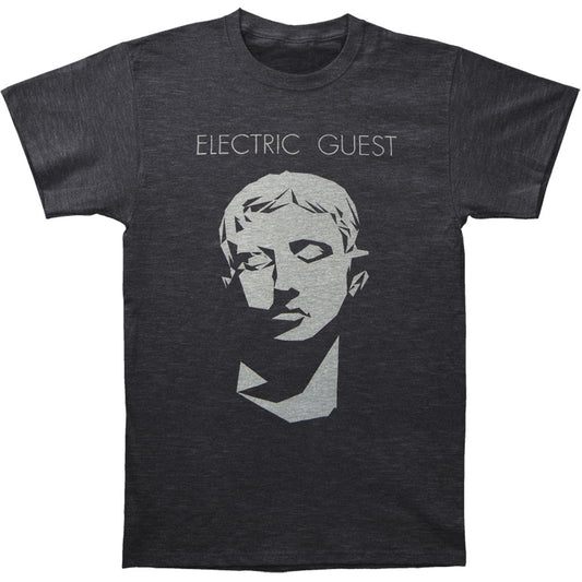 Electric Guest Face on Black Vintage T-shirt Front
