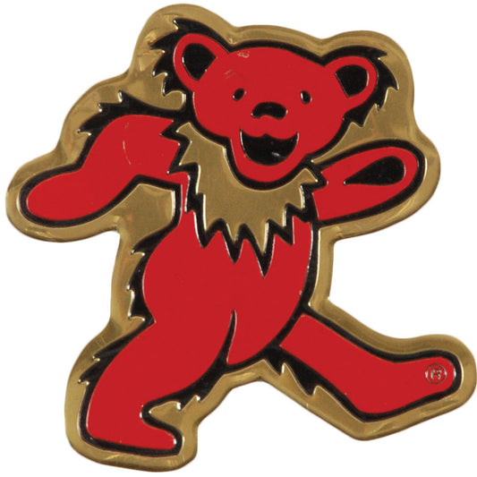 Grateful Dead Bear On Gold Sticker Front