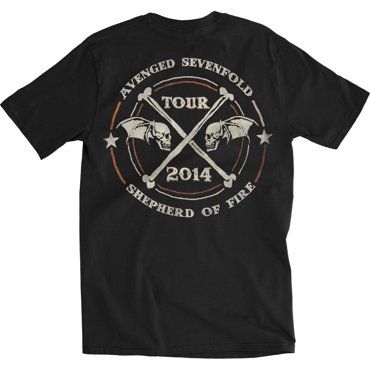Avenged Sevenfold Crossing Over 2014 Tour Slim Fit T-shirt Back