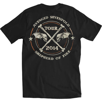 Avenged Sevenfold Crossing Over 2014 Tour Slim Fit T-shirt Back