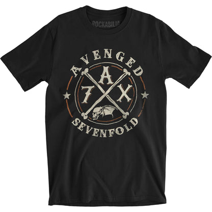 Avenged Sevenfold Crossing Over 2014 Tour Slim Fit T-shirt Front