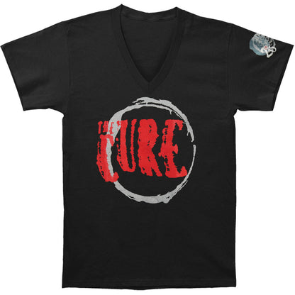 Cure Circle Logo 2013 Tour V-Neck Tee Slim Fit T-shirt