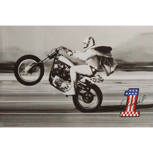 Evel Knievel Wheelie Domestic Poster