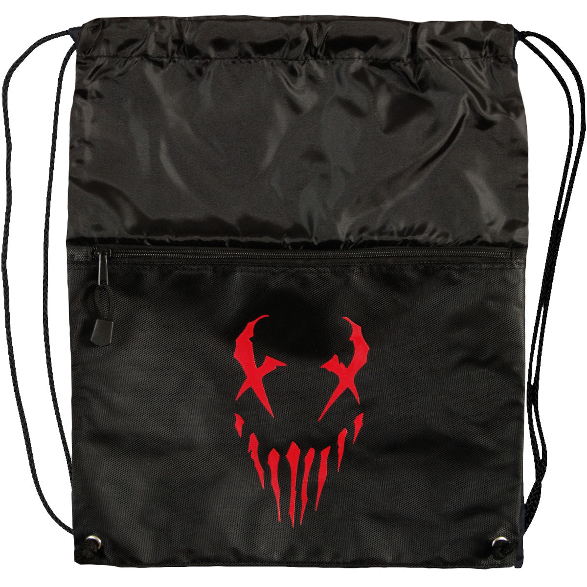 Mushroomhead X-Face Bag W/ Front Zipper Pocket Drawstring Backpack Front