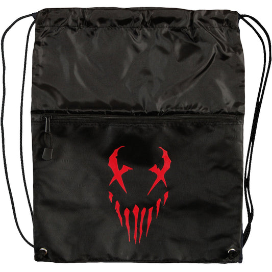 Mushroomhead X-Face Bag W/ Front Zipper Pocket Drawstring Backpack Front