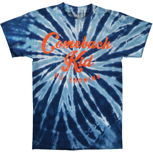 Comeback Kid Script Tie Dye T-shirt Front