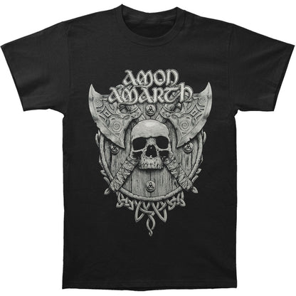 Amon Amarth Grey Skull T-shirt Front