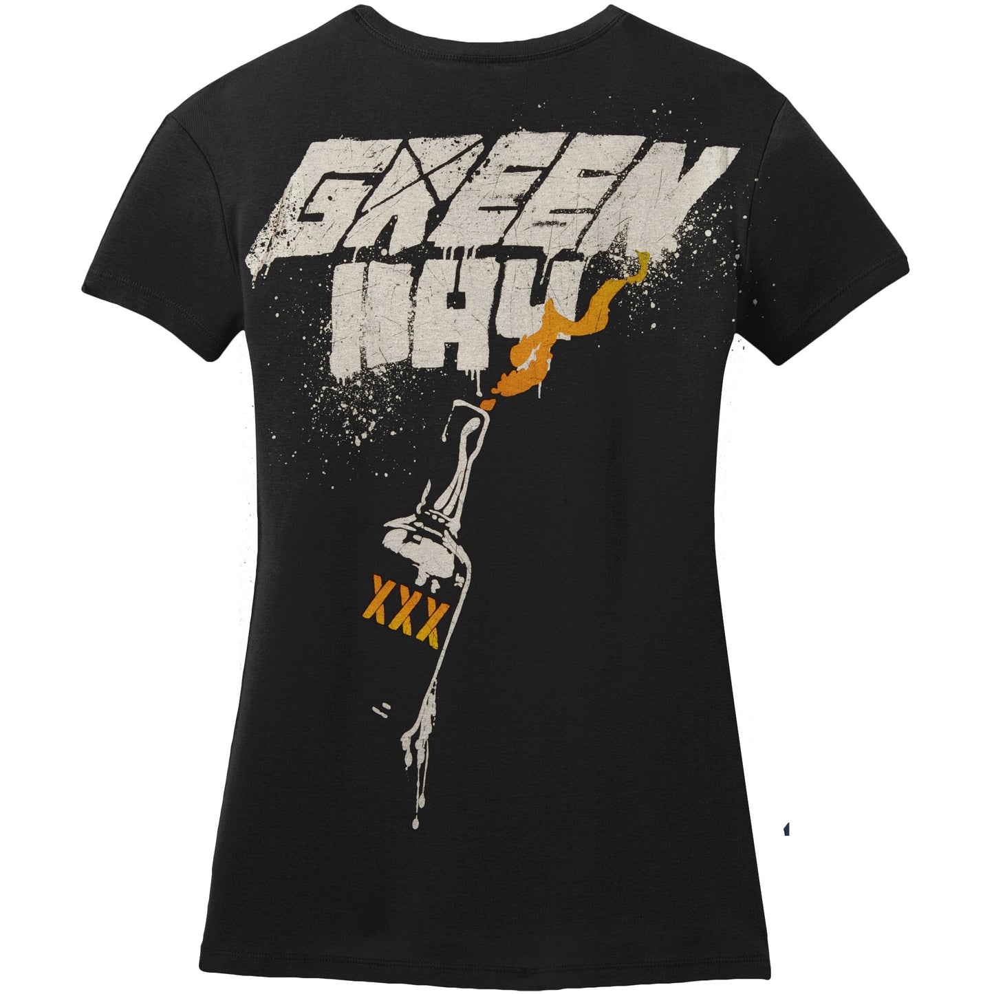 Green Day Flag Mask On Bricks Soft Junior Top Back