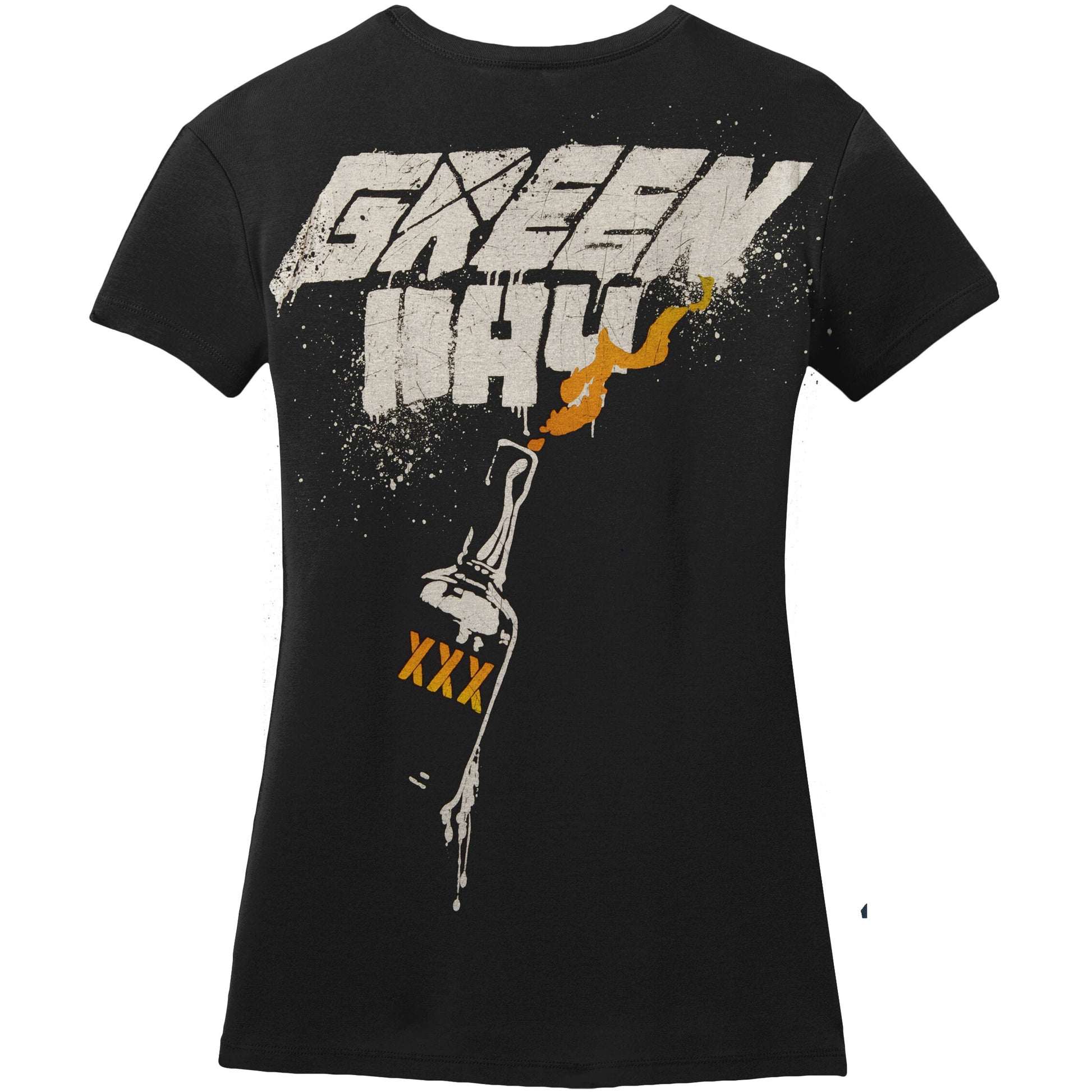 Green Day Flag Mask On Bricks Soft Junior Top Back