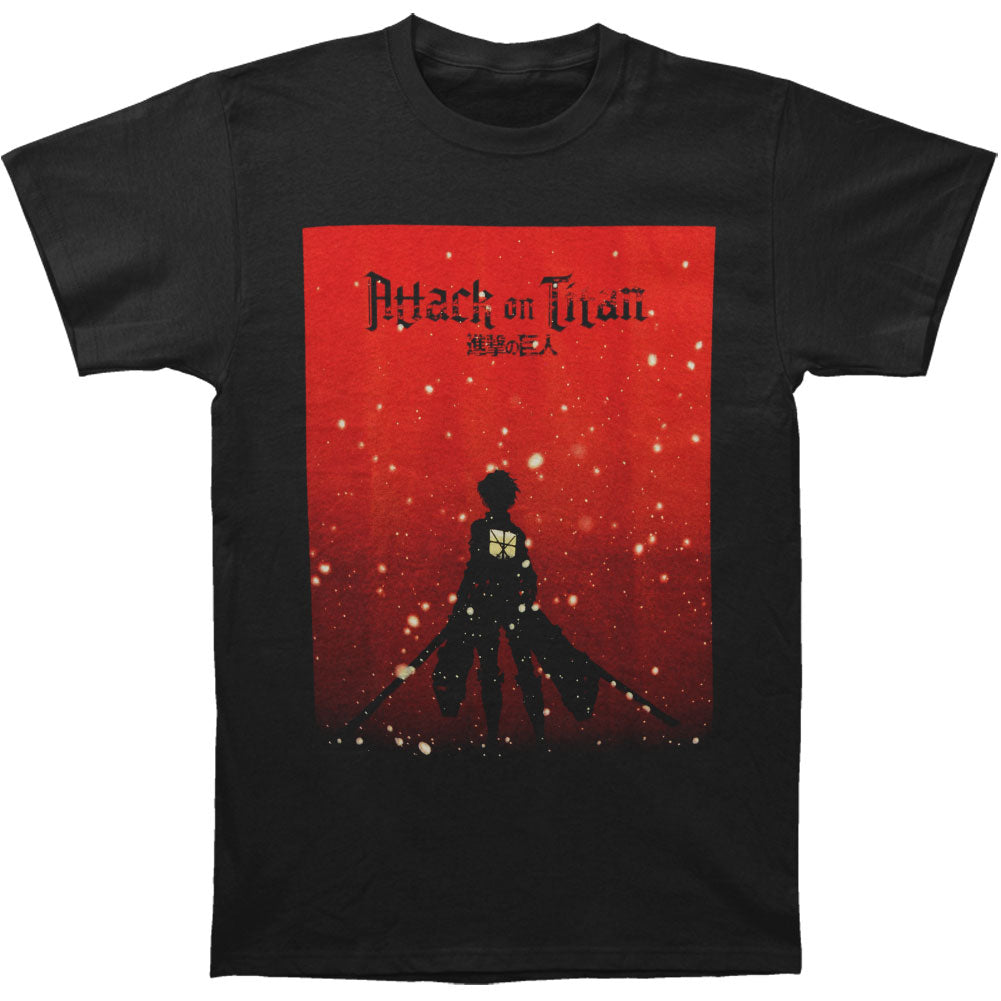 Attack On Titan Silhouette With Red Gradient T-shirt