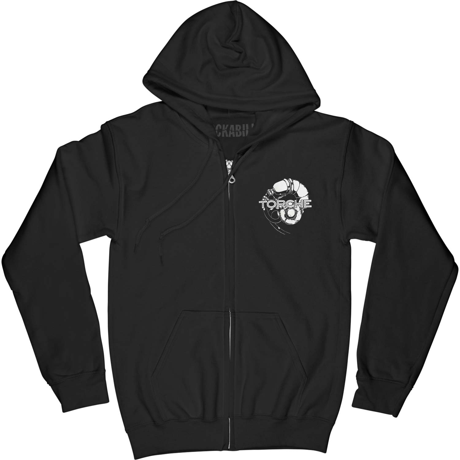 Torche Restarter Glow In The Dark Zippered Hooded Sweatshirt Front