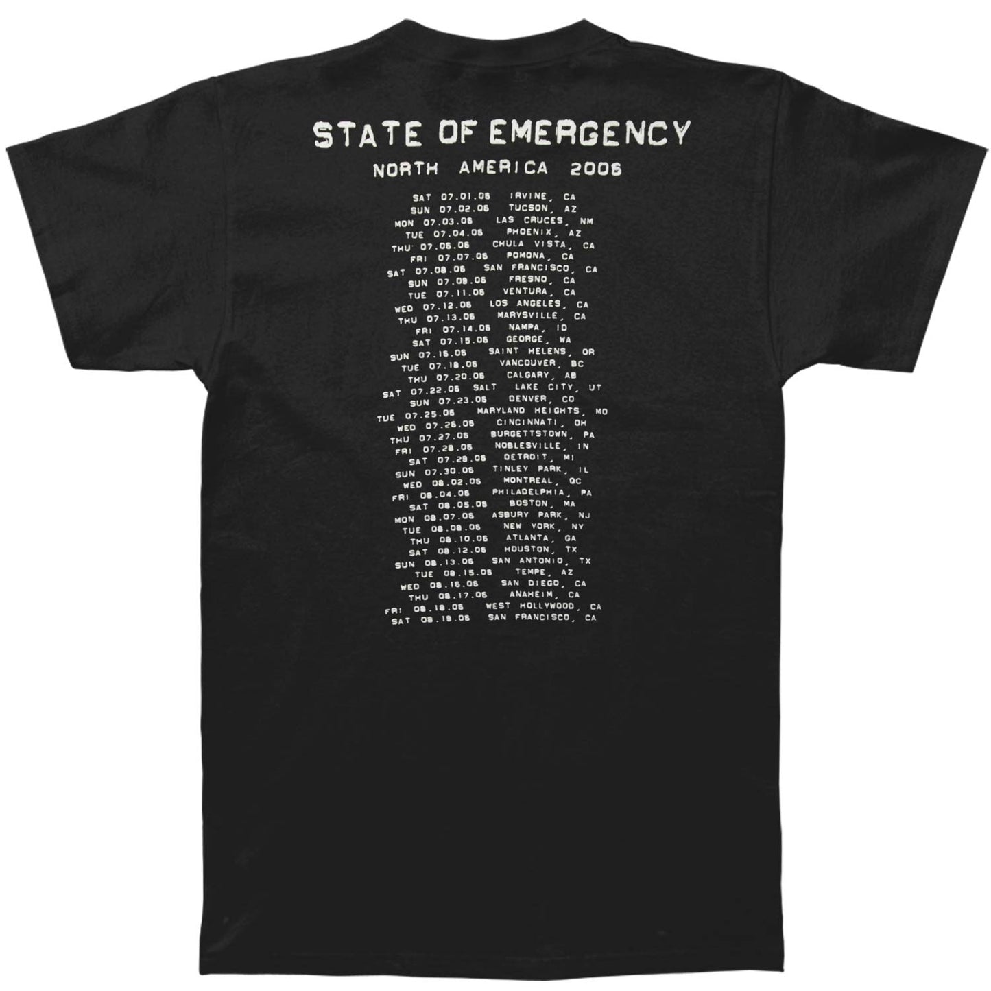 State Of Emergency Tour 06 T-shirt