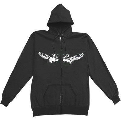 Lost Prophets Wings Zippered Hooded Sweatshirt Front