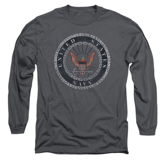 Navy Rough Emblem Long Sleeve