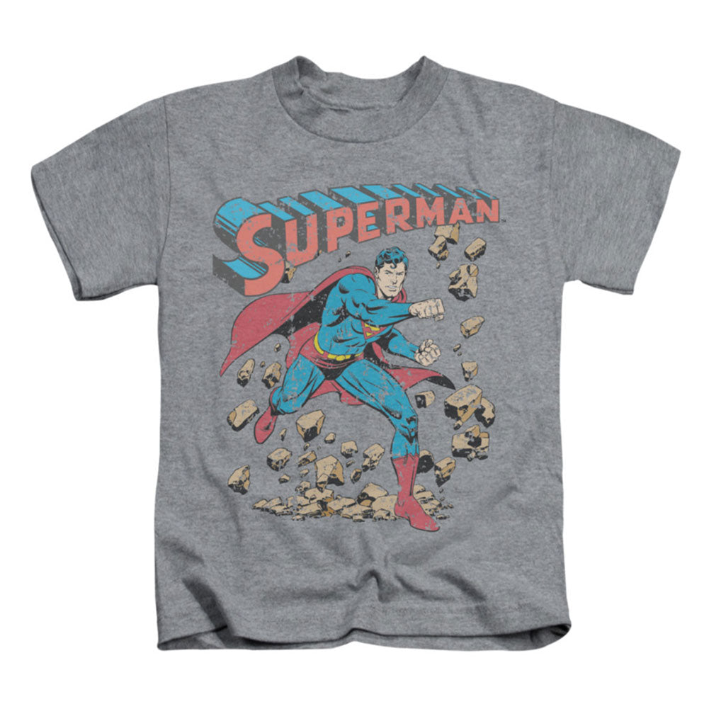 Superman Mad At Rocks Childrens T-shirt