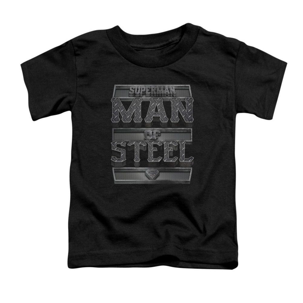 Superman Steel Text Childrens T-shirt