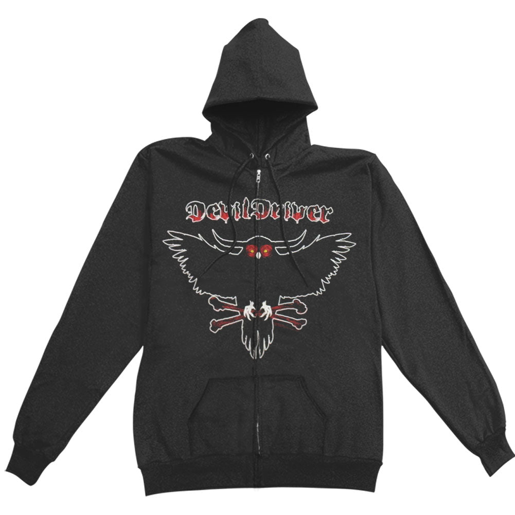 Devil Driver Owl Girls Jr Hooded Sweatshirt Front