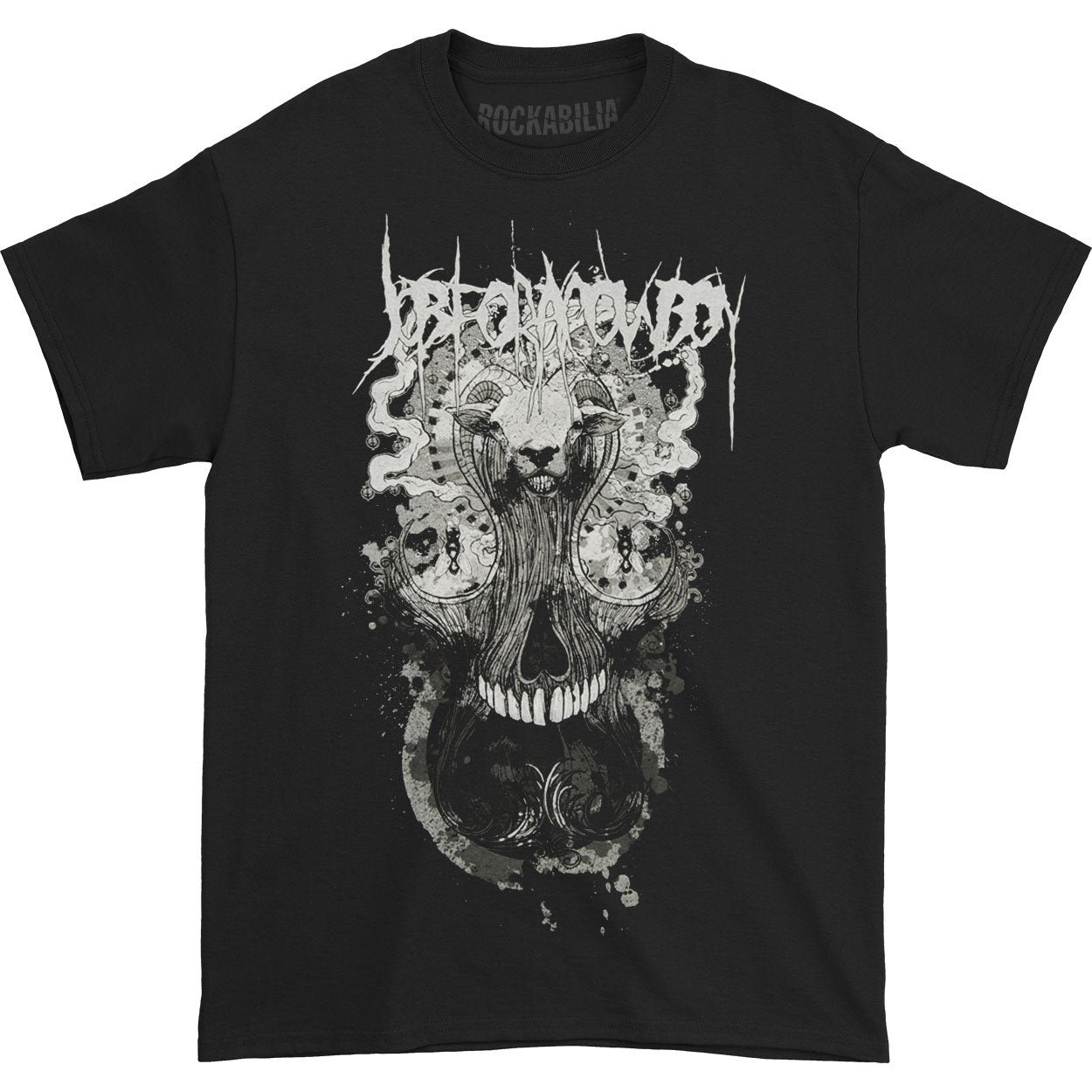 Job For A Cowboy Goat Hair Skull T-shirt Front