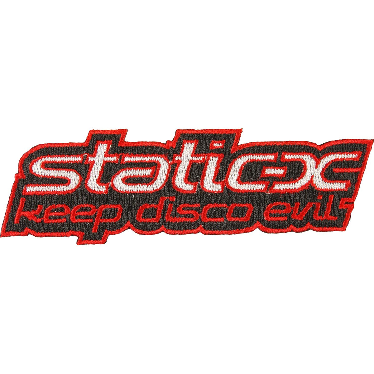 Static X Embroidered Patch Front