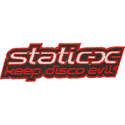Static X Embroidered Patch Front