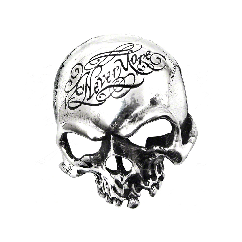 Alchemy Of England Nevermore Skull Belt Buckle Front