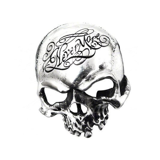Alchemy Of England Nevermore Skull Belt Buckle Front