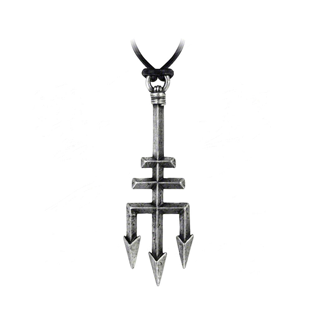 Alchemy Of England Black Trinity Trident Necklace