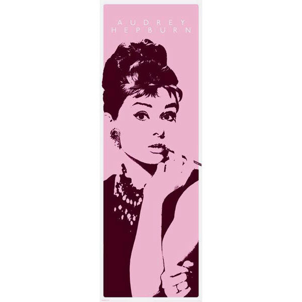 Audrey Hepburn Pink Door Poster Front