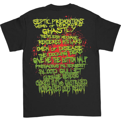 Broken Hope Omen Of Disease - Song Titles Back T-shirt Back