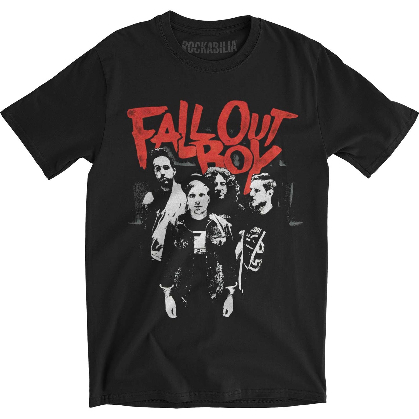 Fall Out Boy Punk Scratch Photo Slim Fit T-shirt Front