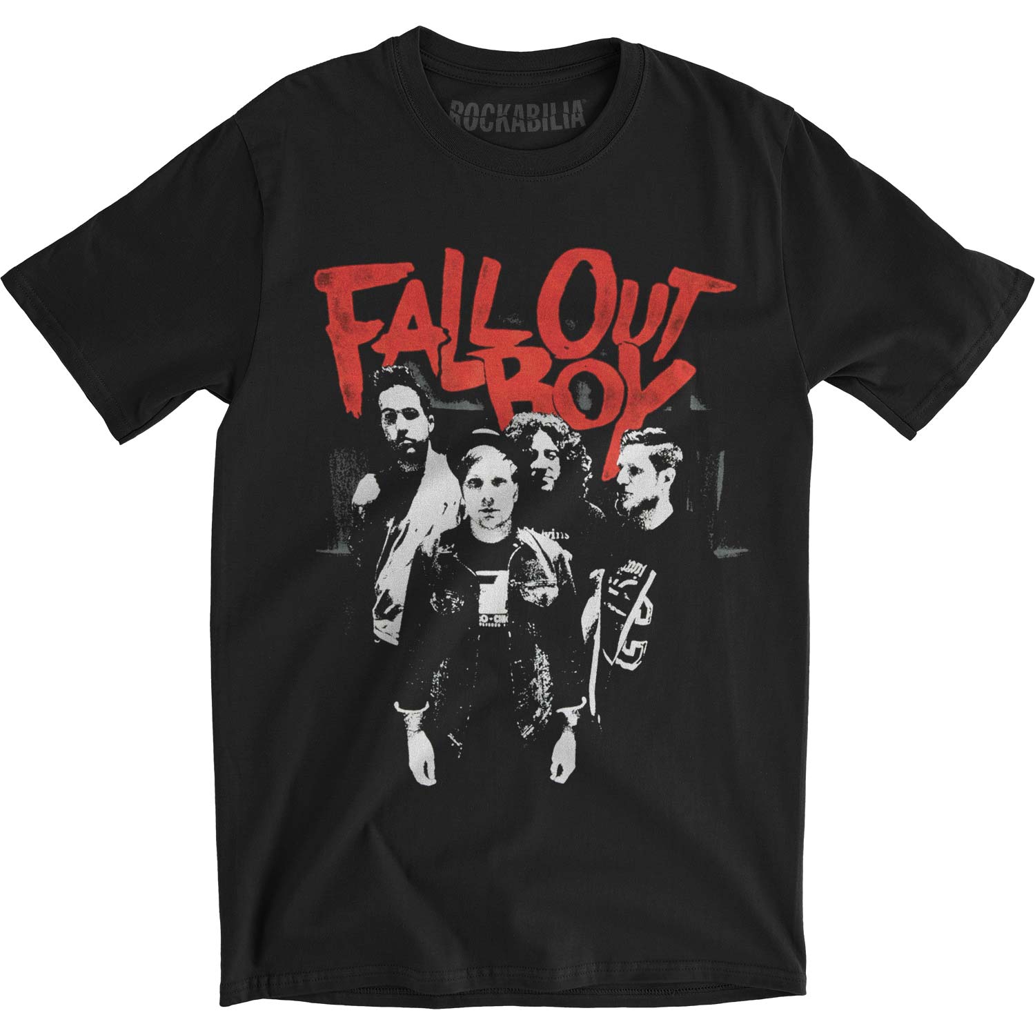 Fall Out Boy Punk Scratch Photo Slim Fit T-shirt Front