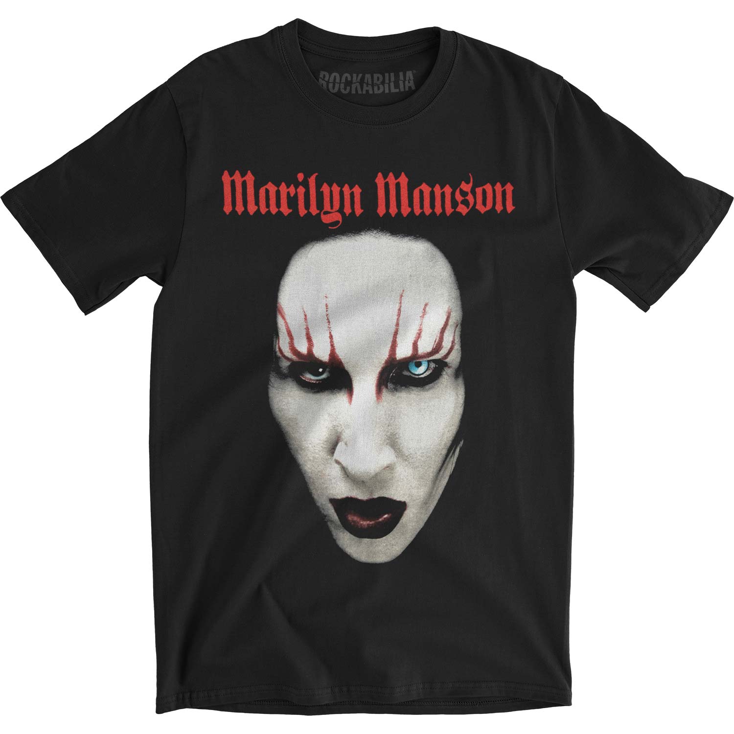 Marilyn Manson Red Lips Slim Fit T-shirt Front