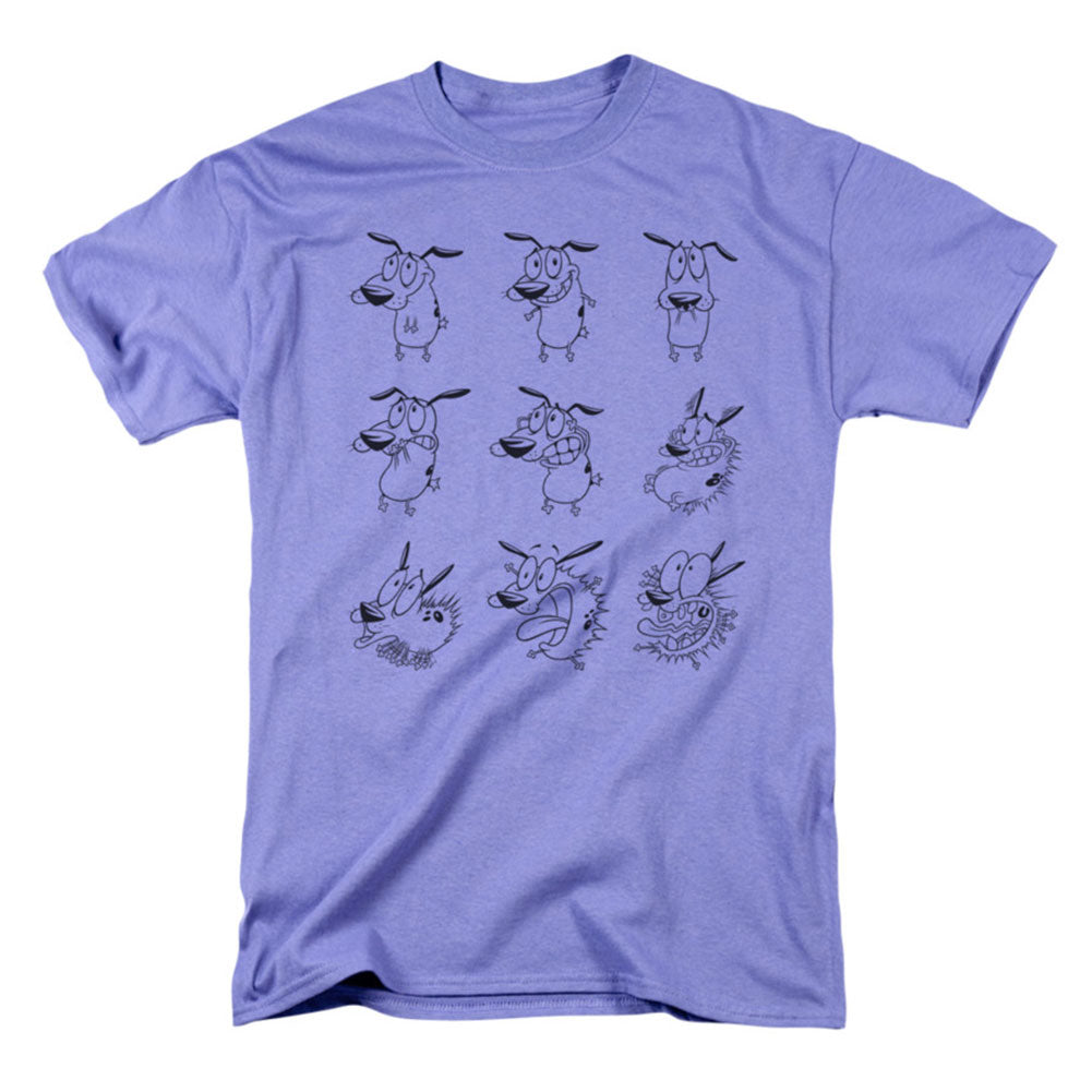 Courage The Cowardly Dog Courage Poses T-shirt Front