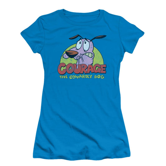 Courage The Cowardly Dog Colorful Courage Cap Sleeve Junior Top