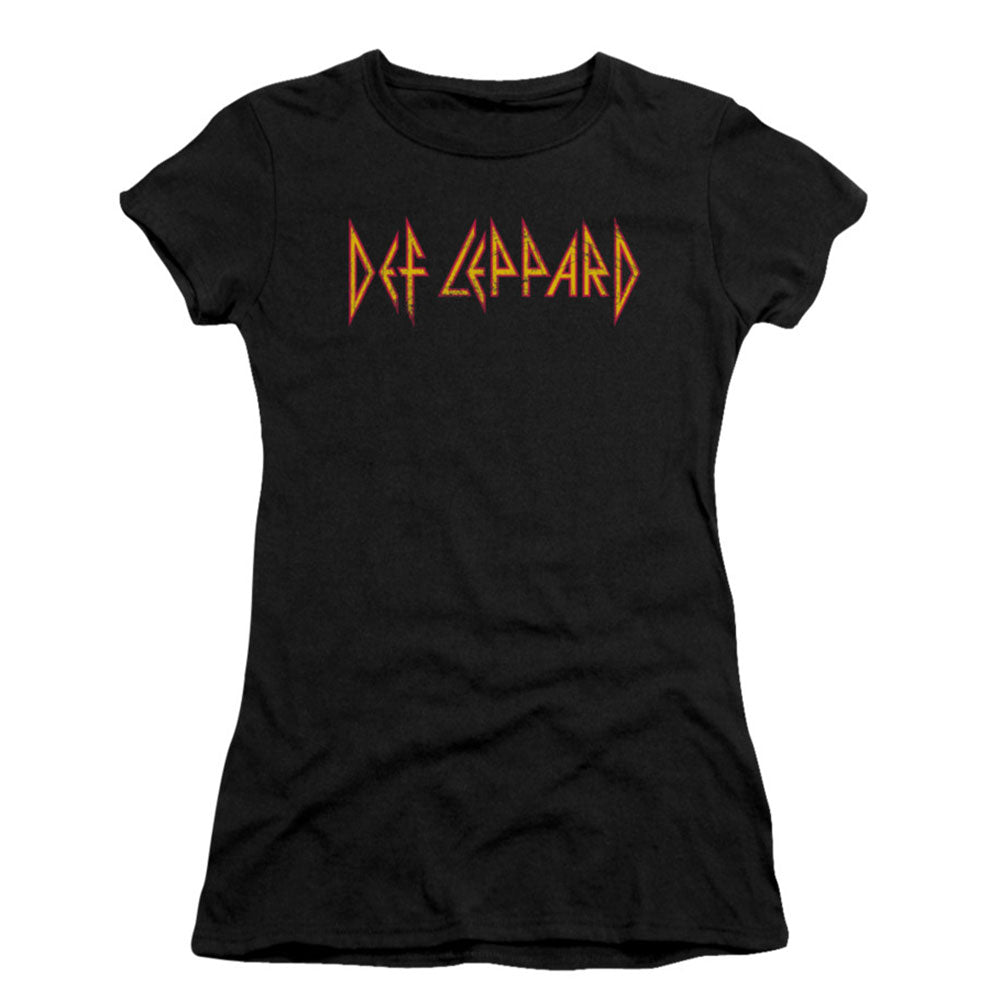 Def Leppard Horizontal Logo Cap Sleeve Junior Top