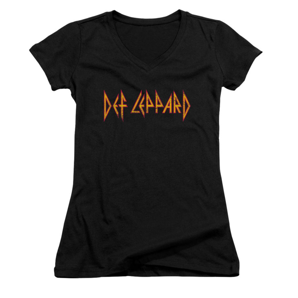 Def Leppard Horizontal Logo Cap Sleeve Junior Top