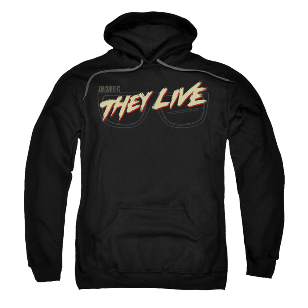 They Live Glasses Logo Hooded Sweatshirt Front