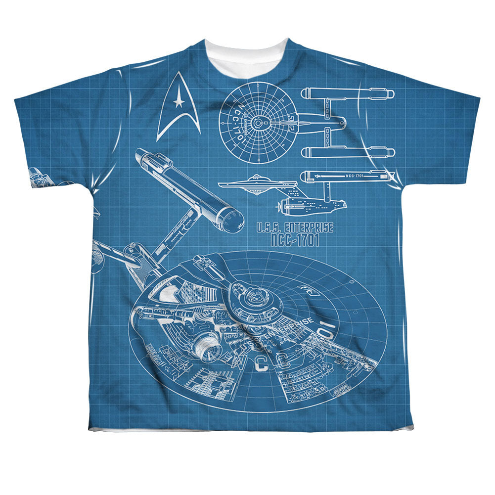 Star Trek Multi Angle Plans Sublimation T-shirt