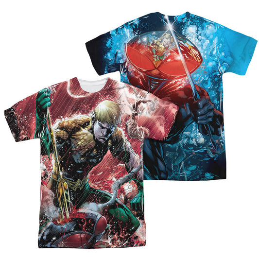 Justice League Of America Aquaman Vs Manta Sublimation T-shirt