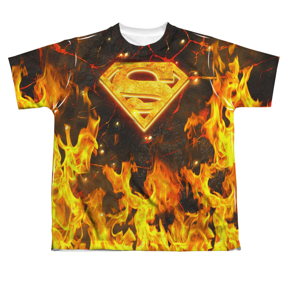 Superman Fire Logo Sublimation T-shirt