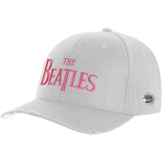 Beatles Drop T Logo (Distressed/Badge) Baseball Cap Front