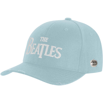 Beatles Drop T Logo (Distressed/Badge) Baseball Cap Front