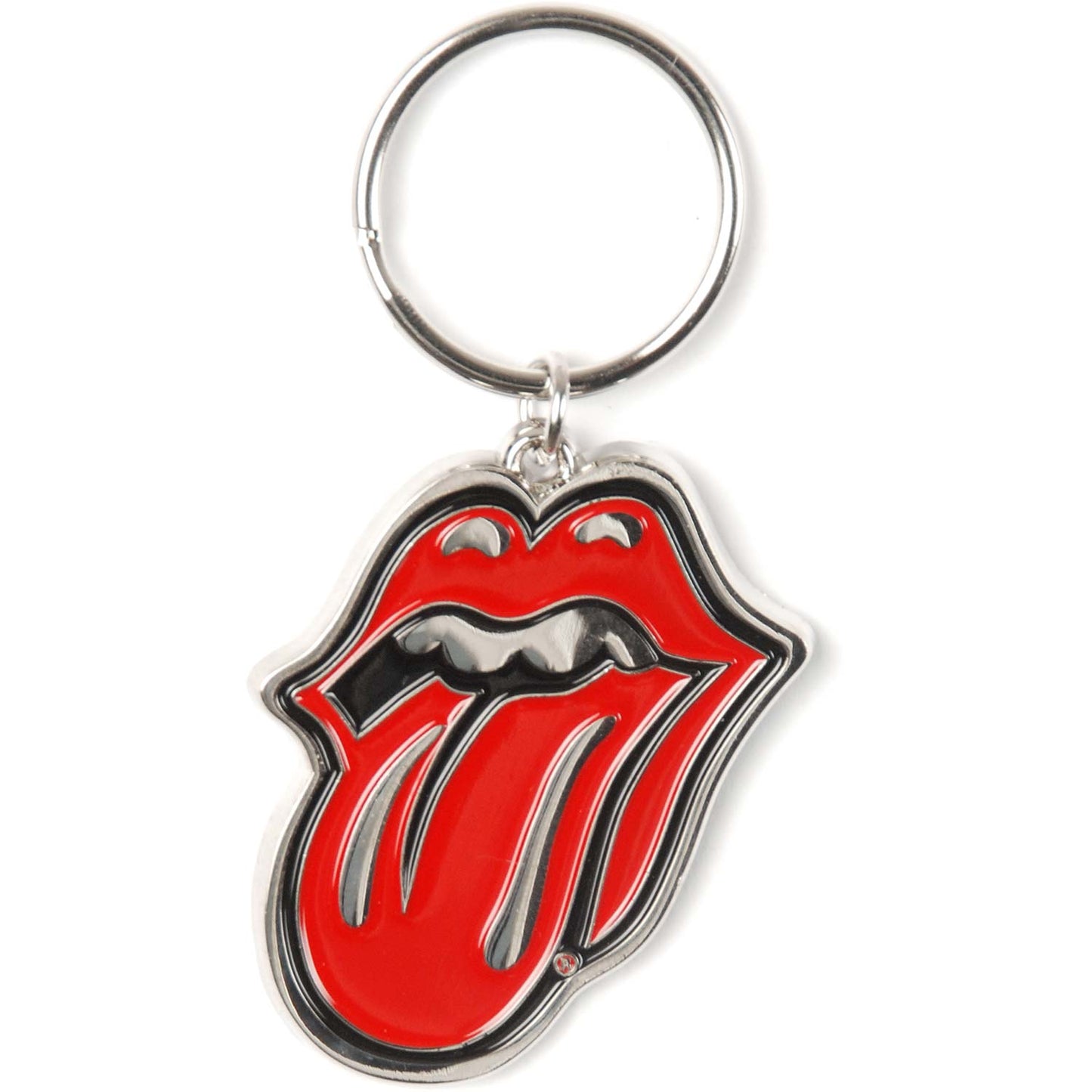 Rolling Stones Tongue Metal Key Chain Front