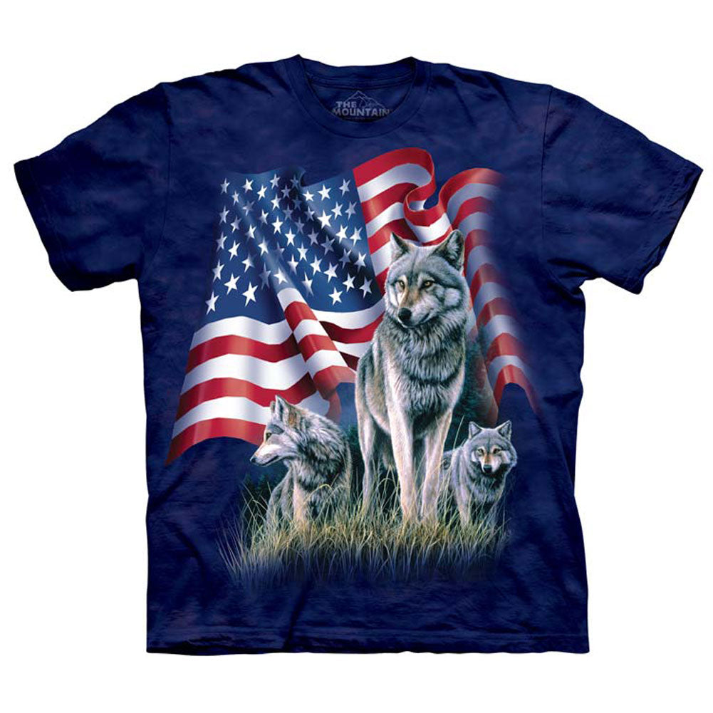The Mountain Wolf Flag T-shirt